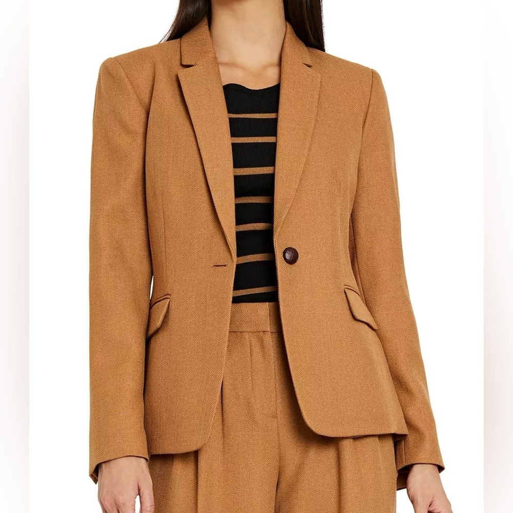 Tahari Asl Women's Peak-Lapel
Single-Button Long-Sleeve Blazer Saddle